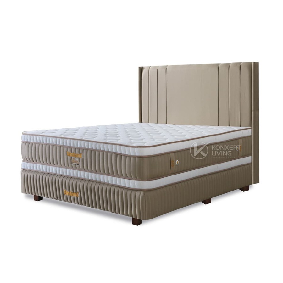 Full Set Kasur Uniland Ultima Pocket Double Plushtop Ulthera - 200x200 - Beige
